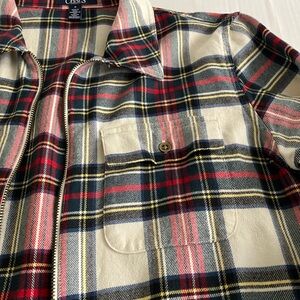 CHAPS Plaid Zip Flannel